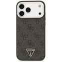 Etui Guess 4G Triangle Logo MagSafe na iPhone 17 Pro Max - czarne Guess