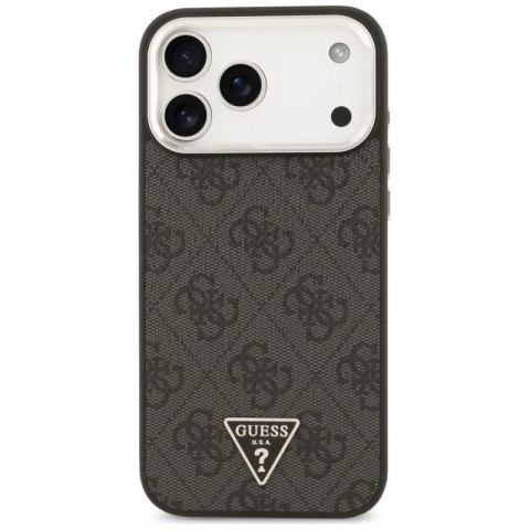 Etui Guess 4G Triangle Logo MagSafe na iPhone 17 Pro Max - czarne Guess