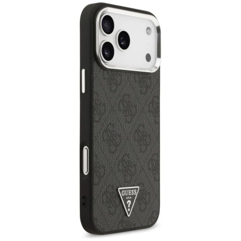 Etui Guess 4G Triangle Logo MagSafe na iPhone 17 Pro Max - czarne Guess