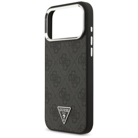 Etui Guess 4G Triangle Logo MagSafe na iPhone 17 Pro Max - czarne Guess