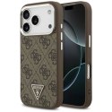 Etui Guess 4G Triangle Logo MagSafe na iPhone 17 Pro - brązowe Guess