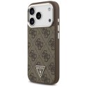 Etui Guess 4G Triangle Logo MagSafe na iPhone 17 Pro - brązowe Guess
