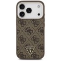 Etui Guess 4G Triangle Logo MagSafe na iPhone 17 Pro - brązowe Guess