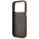 Etui Guess 4G Triangle Logo MagSafe na iPhone 17 Pro - brązowe Guess