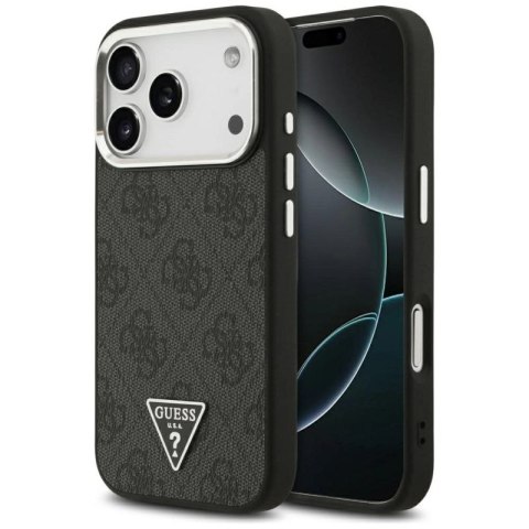 Etui Guess 4G Triangle Logo MagSafe na iPhone 17 Pro - czarne Guess