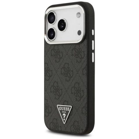 Etui Guess 4G Triangle Logo MagSafe na iPhone 17 Pro - czarne Guess