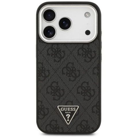 Etui Guess 4G Triangle Logo MagSafe na iPhone 17 Pro - czarne Guess