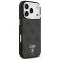 Etui Guess 4G Triangle Logo MagSafe na iPhone 17 Pro - czarne Guess