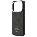 Etui Guess 4G Triangle Logo MagSafe na iPhone 17 Pro - czarne Guess