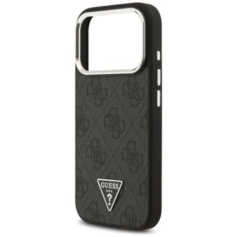 Etui Guess 4G Triangle Logo MagSafe na iPhone 17 Pro - czarne Guess