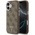 Etui Guess 4G Triangle Logo MagSafe na iPhone 17 - brązowe