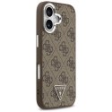 Etui Guess 4G Triangle Logo MagSafe na iPhone 17 - brązowe