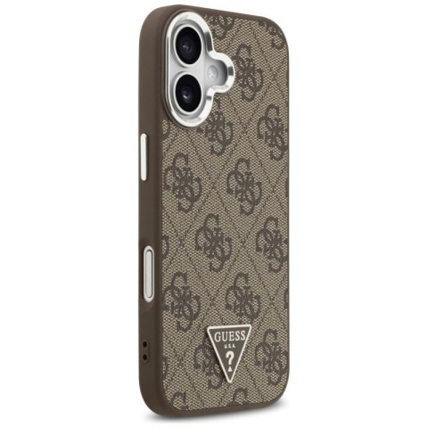 Etui Guess 4G Triangle Logo MagSafe na iPhone 17 - brązowe