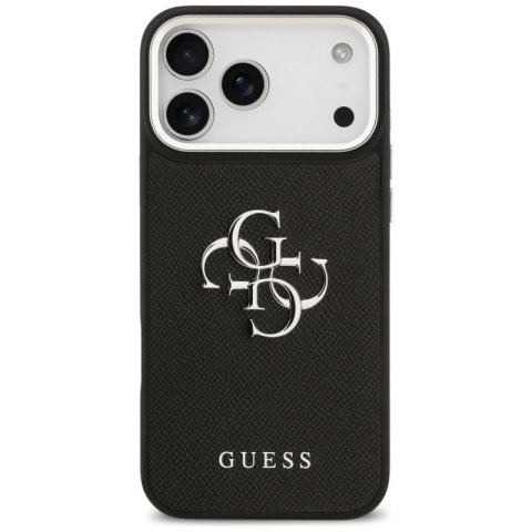 Etui Guess Grained Big 4G Classic Logo na iPhone 17 Pro Max - czarne Guess
