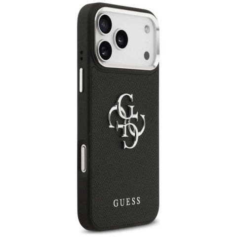 Etui Guess Grained Big 4G Classic Logo na iPhone 17 Pro Max - czarne Guess