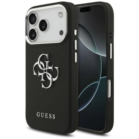 Etui Guess Grained Big 4G Classic Logo na iPhone 17 Pro - czarne Guess