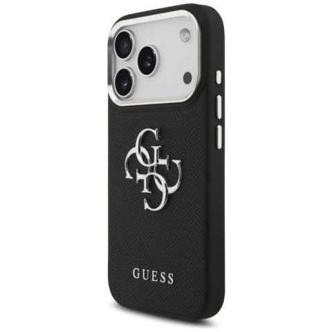 Etui Guess Grained Big 4G Classic Logo na iPhone 17 Pro - czarne Guess