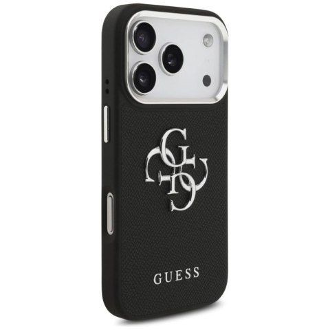 Etui Guess Grained Big 4G Classic Logo na iPhone 17 Pro - czarne Guess
