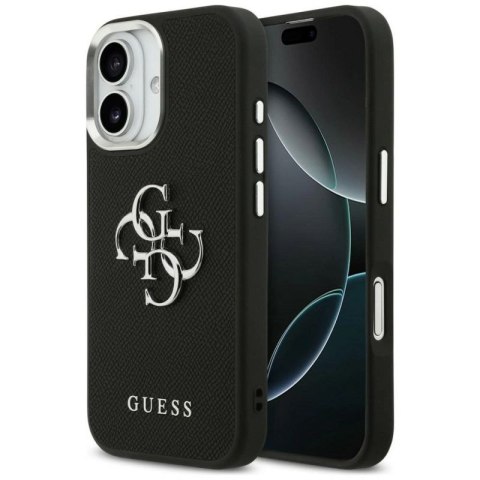 Etui Guess Grained Big 4G Classic Logo na iPhone 17 - czarne Guess