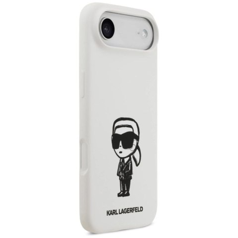 Etui Karl Lagerfeld Silicone Karl Sketch & Logo MagSafe na iPhone 17 Air - białe Karl Lagerfeld