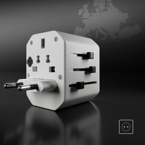 Adapter podróżny SBS TEADAPTUSBTCUNI USB-C USB-A uniwersalny - biały SBS