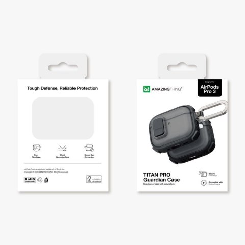 Etui AMAZINGTHING Titan Pro Mag Case Clear do AirPods Pro 3 - czarne AmazingThing