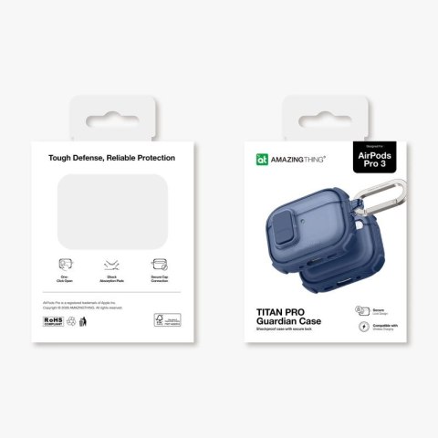 Etui AMAZINGTHING Titan Pro Mag Case Clear do AirPods Pro 3 - niebieskie AmazingThing