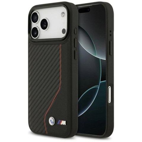 Etui BMW M Carbon Line & Logo MagSafe na iPhone 17 Pro Max - czerwone BMW
