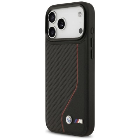 Etui BMW M Carbon Line & Logo MagSafe na iPhone 17 Pro Max - czerwone BMW