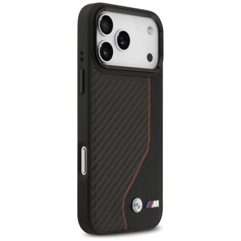Etui BMW M Carbon Line & Logo MagSafe na iPhone 17 Pro Max - czerwone BMW
