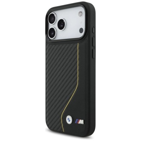 Etui BMW M Carbon Line & Logo MagSafe na iPhone 17 Pro Max - żółte BMW