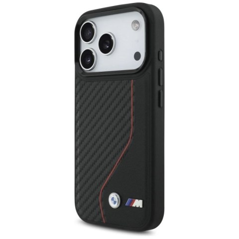 Etui BMW M Carbon Line & Logo MagSafe na iPhone 17 Pro - czerwone BMW