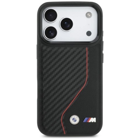 Etui BMW M Carbon Line & Logo MagSafe na iPhone 17 Pro - czerwone BMW