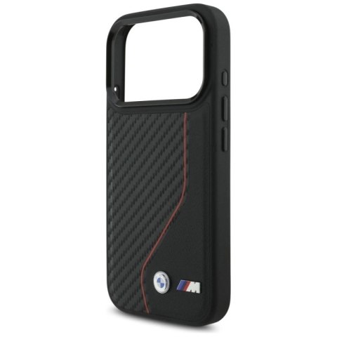 Etui BMW M Carbon Line & Logo MagSafe na iPhone 17 Pro - czerwone BMW