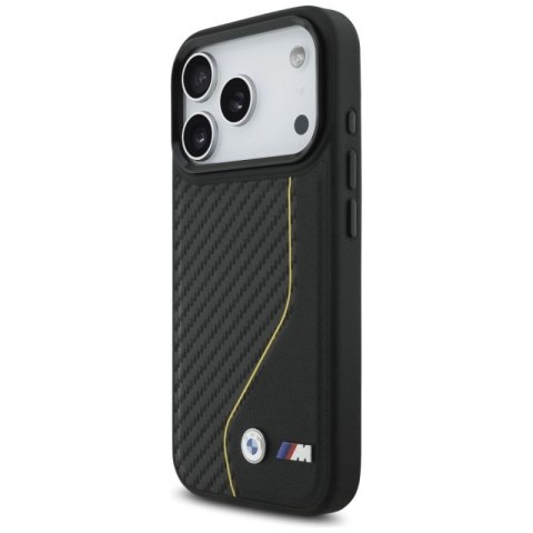 Etui BMW M Carbon Line & Logo MagSafe na iPhone 17 Pro - żółte BMW