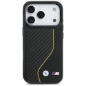 Etui BMW M Carbon Line & Logo MagSafe na iPhone 17 Pro - żółte BMW
