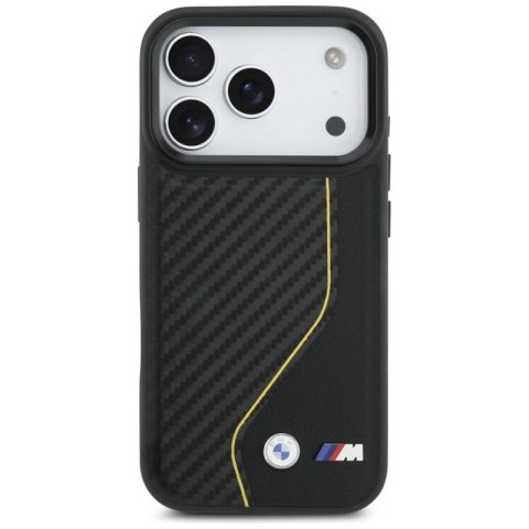 Etui BMW M Carbon Line & Logo MagSafe na iPhone 17 Pro - żółte BMW