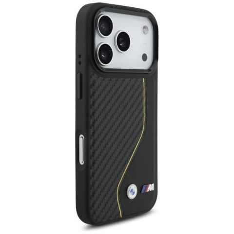 Etui BMW M Carbon Line & Logo MagSafe na iPhone 17 Pro - żółte BMW