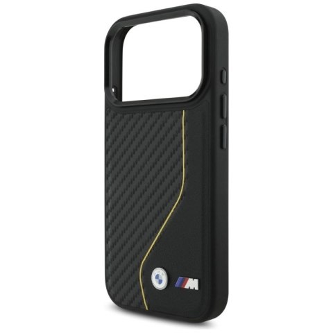 Etui BMW M Carbon Line & Logo MagSafe na iPhone 17 Pro - żółte BMW
