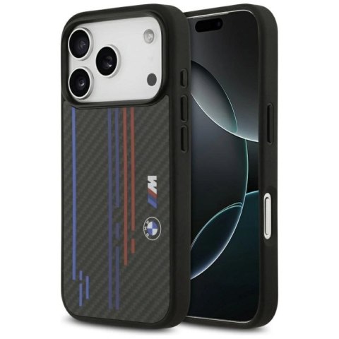 Etui BMW M Kevlar Lines & Logo MagSafe na iPhone 17 Pro - czarne BMW