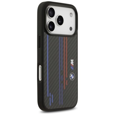 Etui BMW M Kevlar Lines & Logo MagSafe na iPhone 17 Pro - czarne BMW