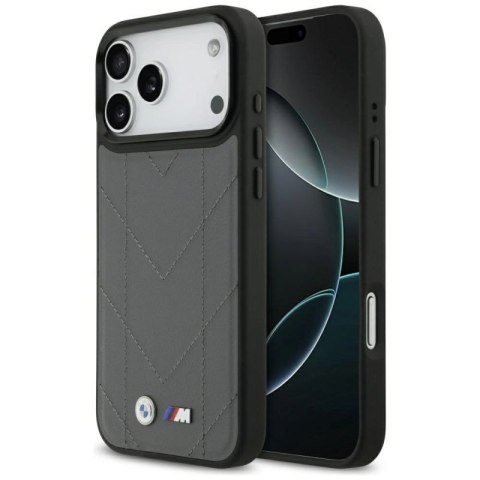 Etui BMW M Quilted Logo MagSafe na iPhone 17 Pro Max - grafitowe BMW