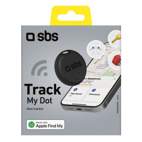 Lokalizator SBS Track My Circle kompatybilny z Apple Find My - czarny SBS