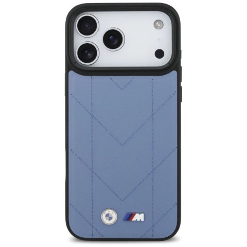 Etui BMW M Quilted Logo MagSafe na iPhone 17 Pro Max - niebieskie BMW