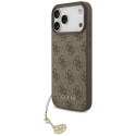 Etui Guess 4G Charms Collection MagSafe na iPhone 17 Pro Max - brązowe Guess