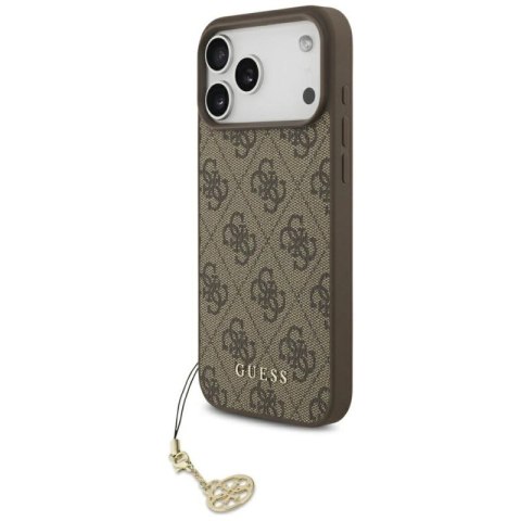 Etui Guess 4G Charms Collection MagSafe na iPhone 17 Pro Max - brązowe Guess