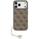 Etui Guess 4G Charms Collection MagSafe na iPhone 17 Pro Max - brązowe Guess