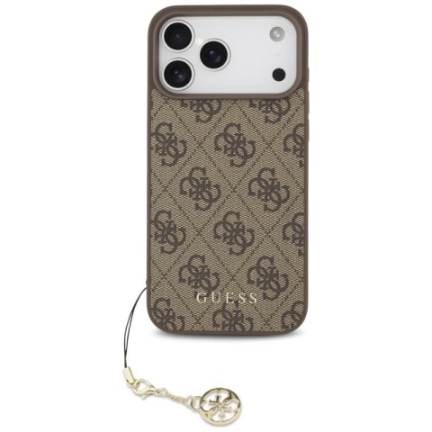 Etui Guess 4G Charms Collection MagSafe na iPhone 17 Pro Max - brązowe Guess