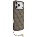 Etui Guess 4G Charms Collection MagSafe na iPhone 17 Pro Max - brązowe Guess