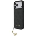 Etui Guess 4G Charms Collection MagSafe na iPhone 17 Pro Max - czarne Guess